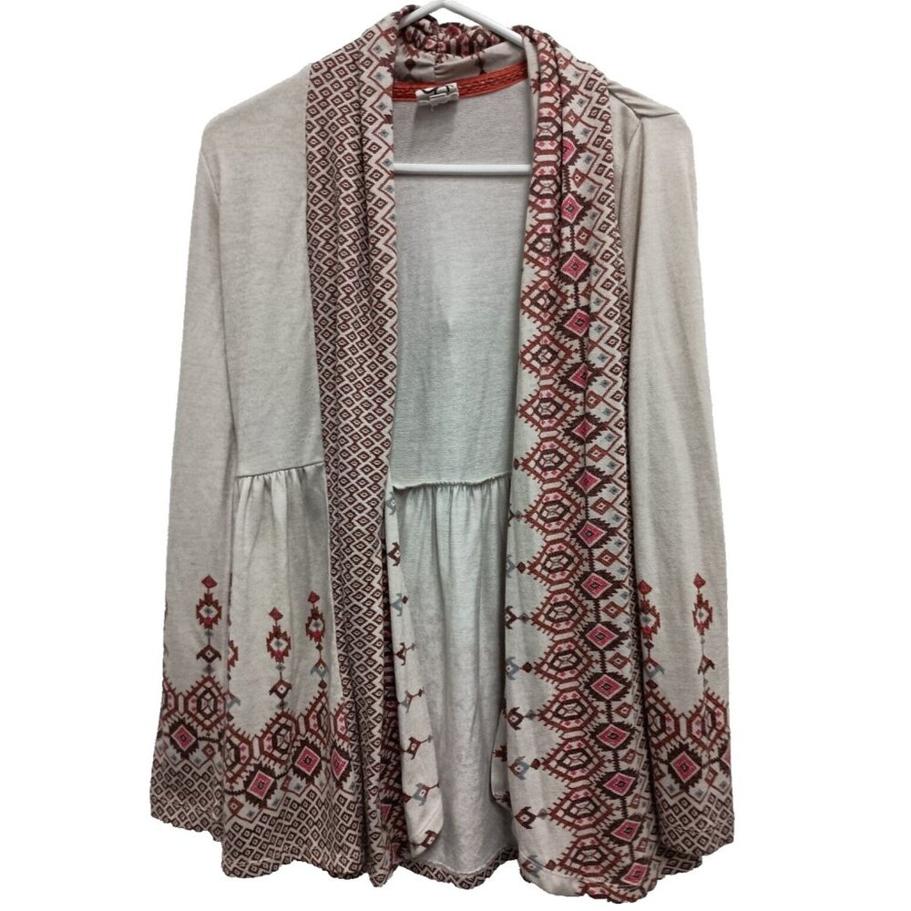 One September Anthropologie Cardigan Womens XS Floral BOHO Cottagecore Open